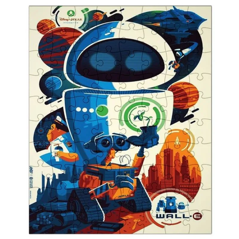 Quebra-Cabeça Personalizado 90 Peças - 30 cm x 20 cm WALL-E Walle (BD69)