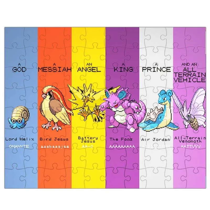 Quebra-Cabeça Personalizado 90 Peças - 20 cm x 30 cm Pokémon Twitch Plays Pokemon (BD61)