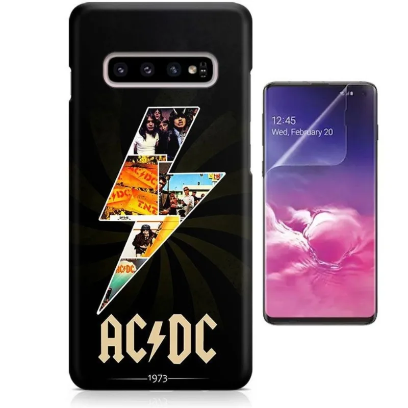 Kit Capa Case TPU Galaxy S10 ACDC + Película de Vidro (BD01)