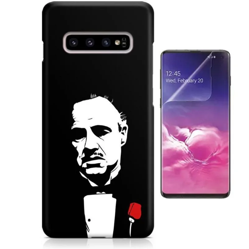 Kit Capa Case TPU Galaxy S10 O Poderoso Chefão The Godfather + Pel Vidro (BD01)