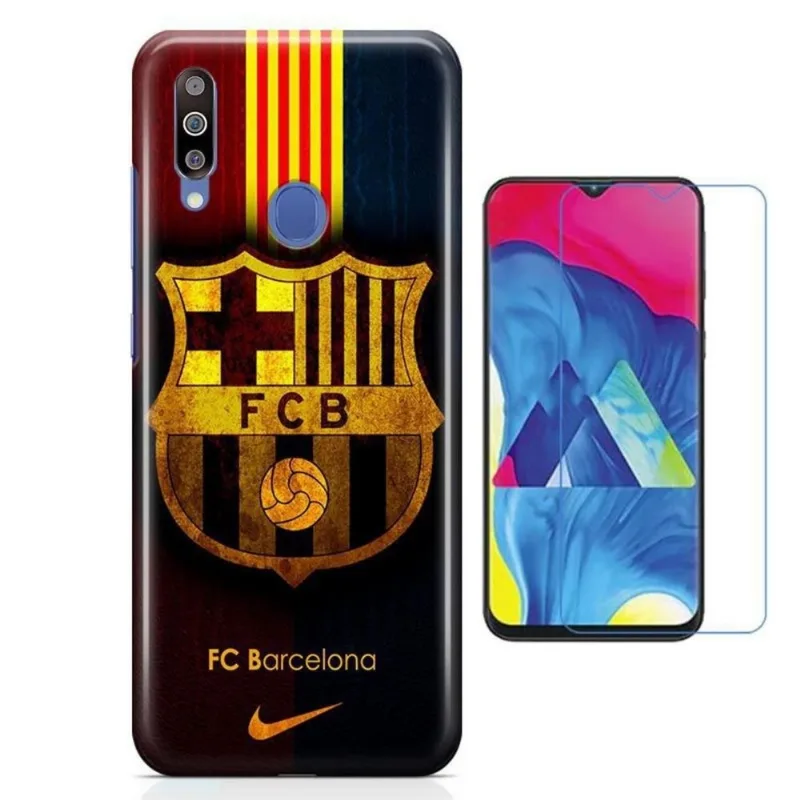 Kit Capa Galaxy M30 Barcelona + Pel Vidro B1