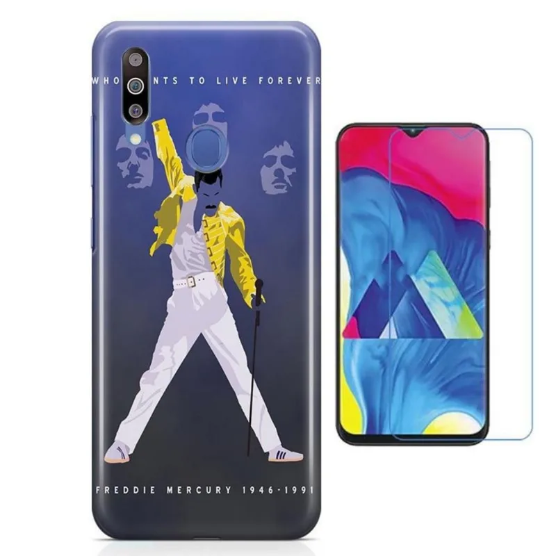 Kit Capa Galaxy M30 Freedie Mercury + Pel Vidro B3