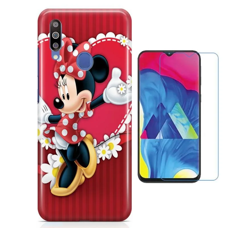 Kit Capa Galaxy M30 Minnie + Pel Vidro B4