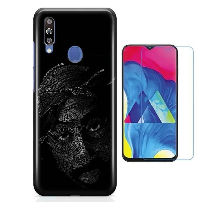 Kit Capa Galaxy M30 Tupac + Pel Vidro B8