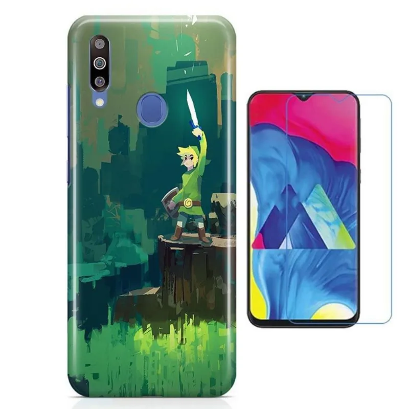 Kit Capa Galaxy M30 Zelda + Pel Vidro B1