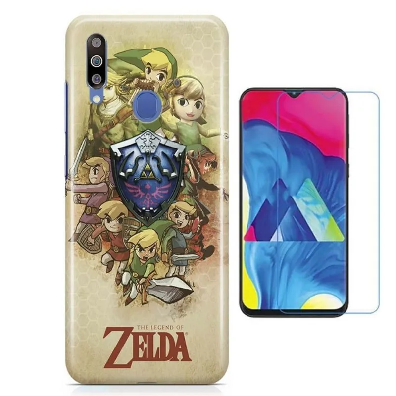 Kit Capa Galaxy M30 Zelda + Pel Vidro B2