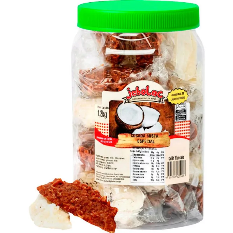 Doce Jabolac Cocada Mista 30x40g