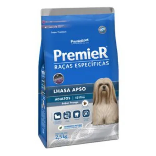 Premier Pet Premier Raças Específicas Lhasa Apso Adultos Pacote 2,5 Kg - PREMIER PET - Higiene E Beleza