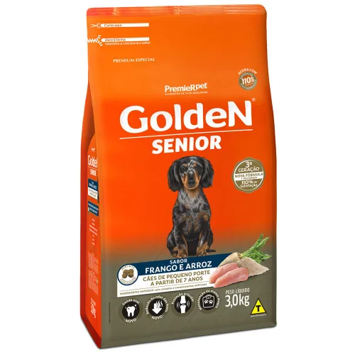 Premier Pet Golden Fórmula Senior Mini Bits Pacote 3 Kg - PREMIER PET