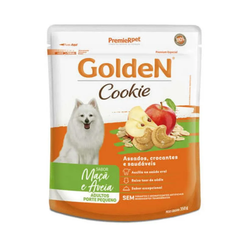 Biscoito Petisco Golden Cookie Maça E Aveia 350G
