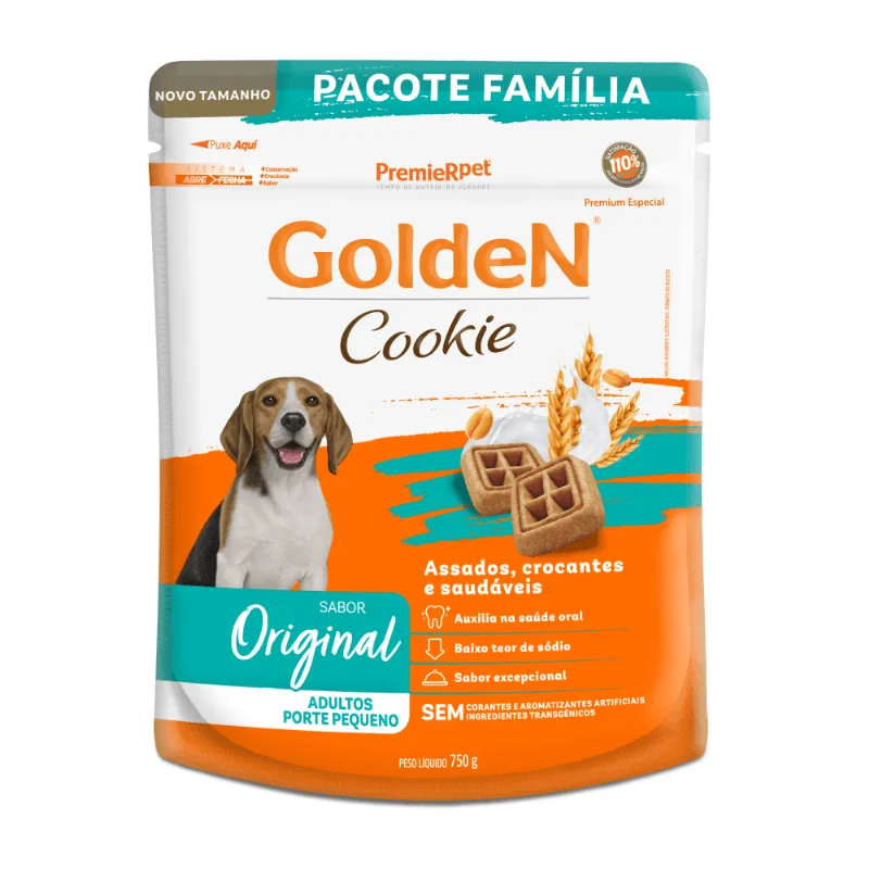 Cookie Golden Cães Adultos Porte Pequeno Original 750 g