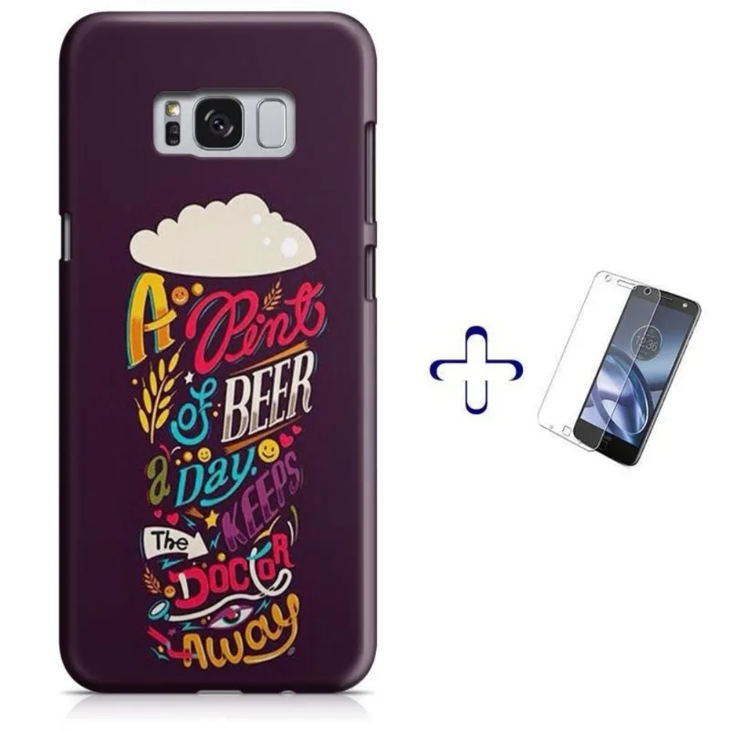 Kit Capa Galaxy S8+ Plus Beer Cerveja Plus +Pel Vidro(BD03)
