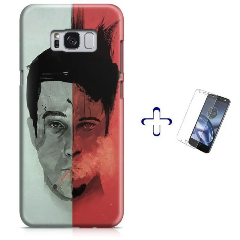 Kit Capa Galaxy S8+ Plus Clube da Luta + Pel Vidro (BD03)
