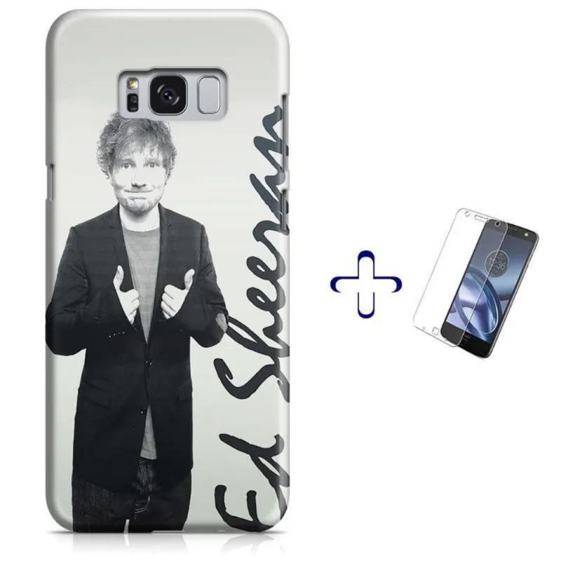 Kit Capa Galaxy S8+ Plus Ed Sheeran + Pel Vidro (BD03)