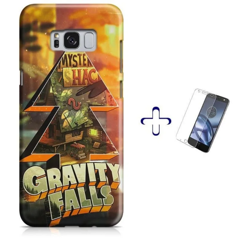 Kit Capa Galaxy S8+ Plus Gravity Falls + Pel Vidro (BD03)