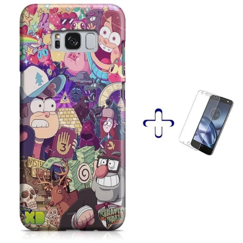 Kit Capa Galaxy S8+ Plus Gravity Falls + Pel Vidro (BD04)