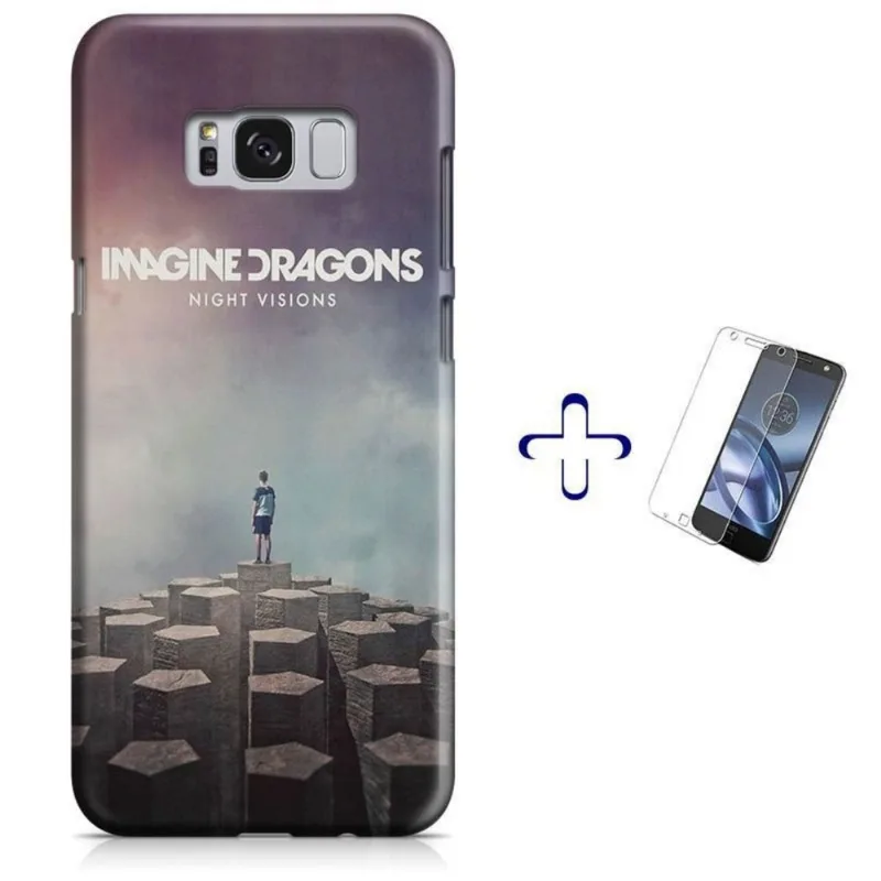 Kit Capa Galaxy S8+ Plus Imagine Dragons + Pel Vidro (BD03)