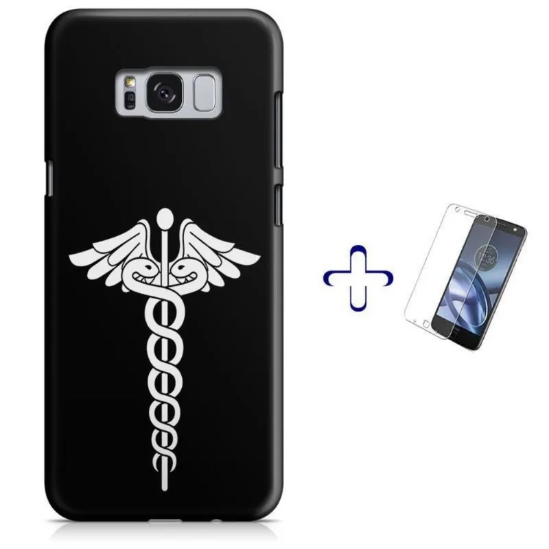 Kit Capa Galaxy S8+ Plus Simbolo Medicina + Pel Vidro (BD03)