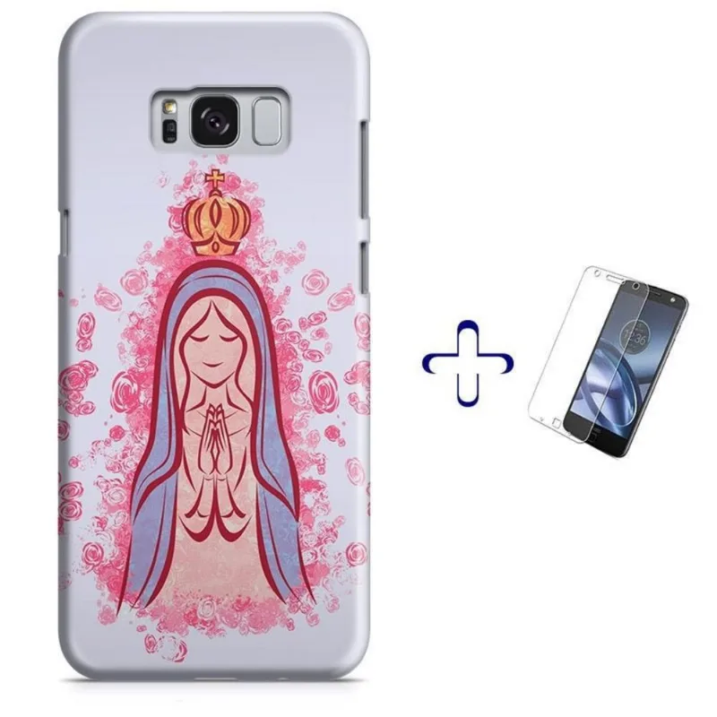 Kit Capa Galaxy S8+ Plus Nossa Senhora + Pel Vidro (BD03)