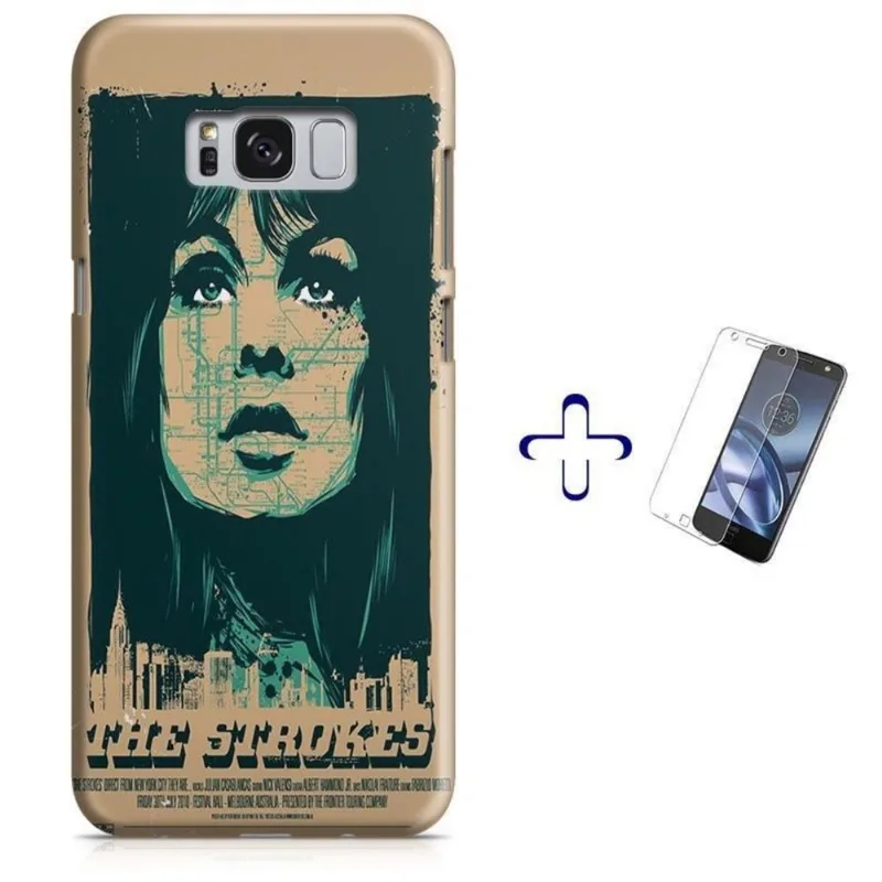 Kit Capa Galaxy S8+ Plus The Strokes + Pel Vidro (BD03)