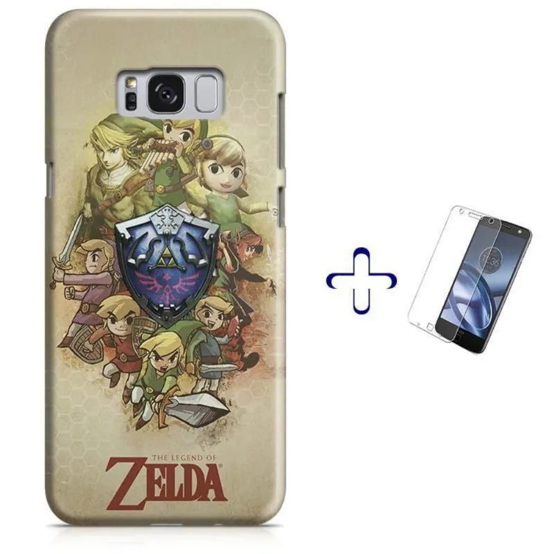 Kit Capa Galaxy S8+ Plus Zelda + Pel Vidro (BD02)