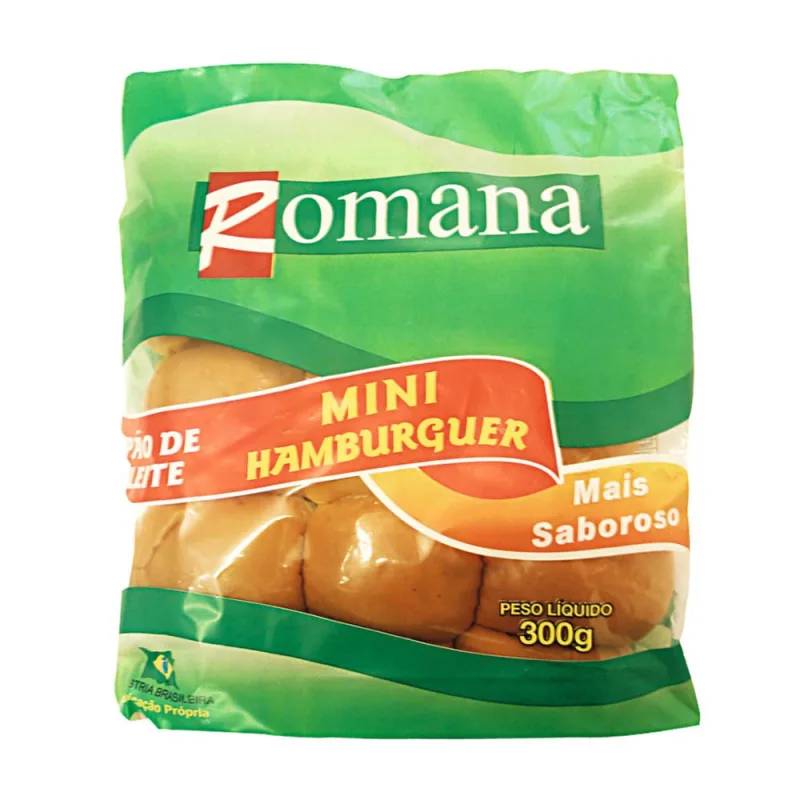 Pão Romana Mini Hamburguer Lei 300g - Sem Marca - Padaria
