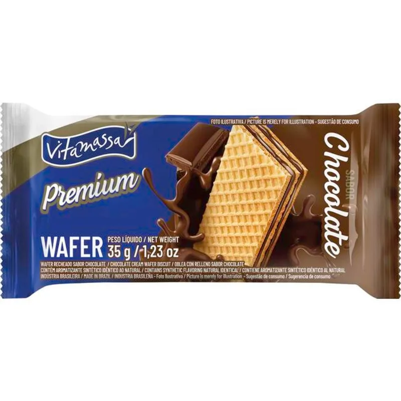 Biscoito Wafer Vitamassa Chocolate 35g