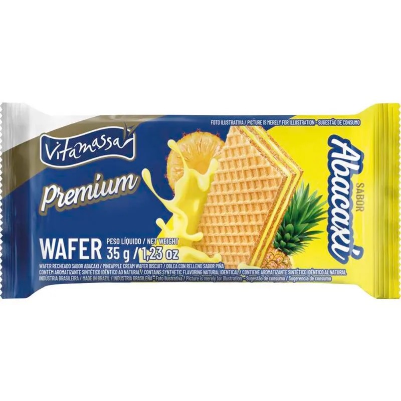 Biscoito Wafer Vitamassa Abacaxi 35g