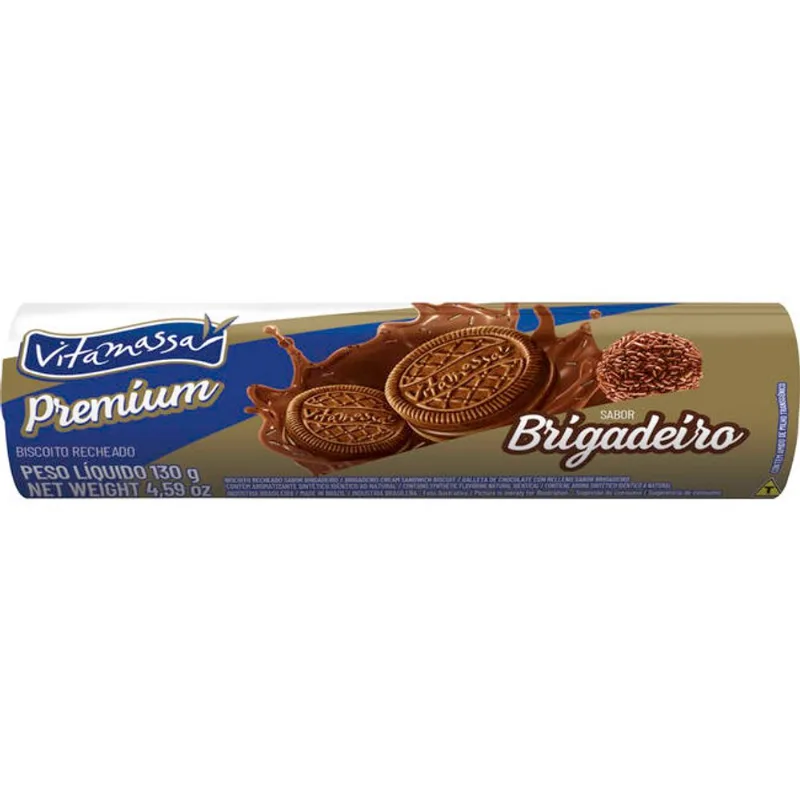 Biscoito Recheado Vitamassa Brigadeiro 130g