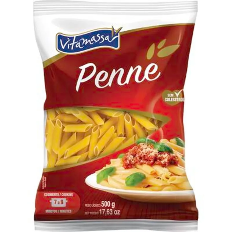 Macarrão Comum Vitamassa Penne 500g