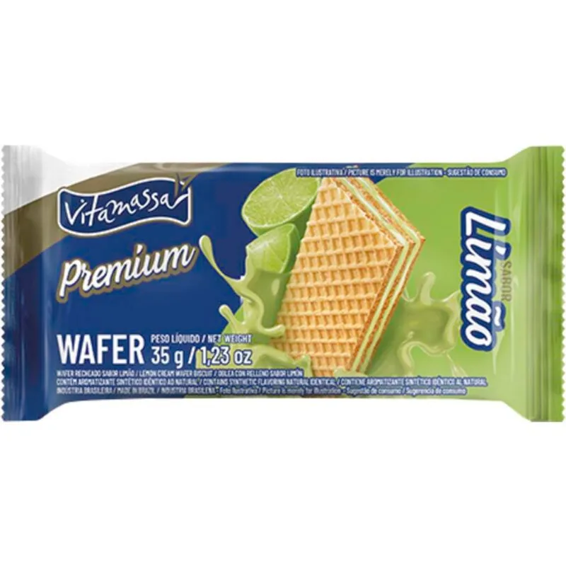 Biscoito Wafer Vitamassa Limão 35g
