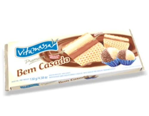 Bisc. Wafer Preminum Vitamassa Bem Casado - VITAMASSA - Mercearia