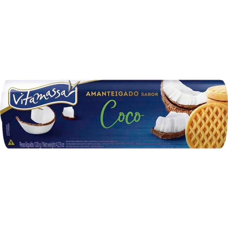 Biscoito Amanteigado Vitamassa Coco 120g
