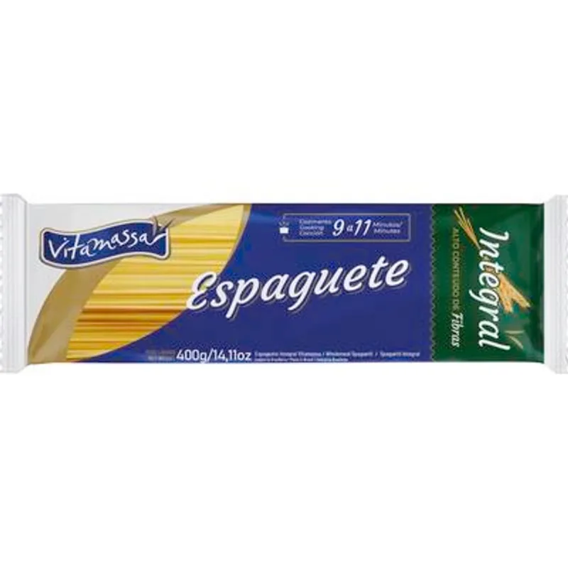 Macarrão Integral Vitamassa Espaguete 400g