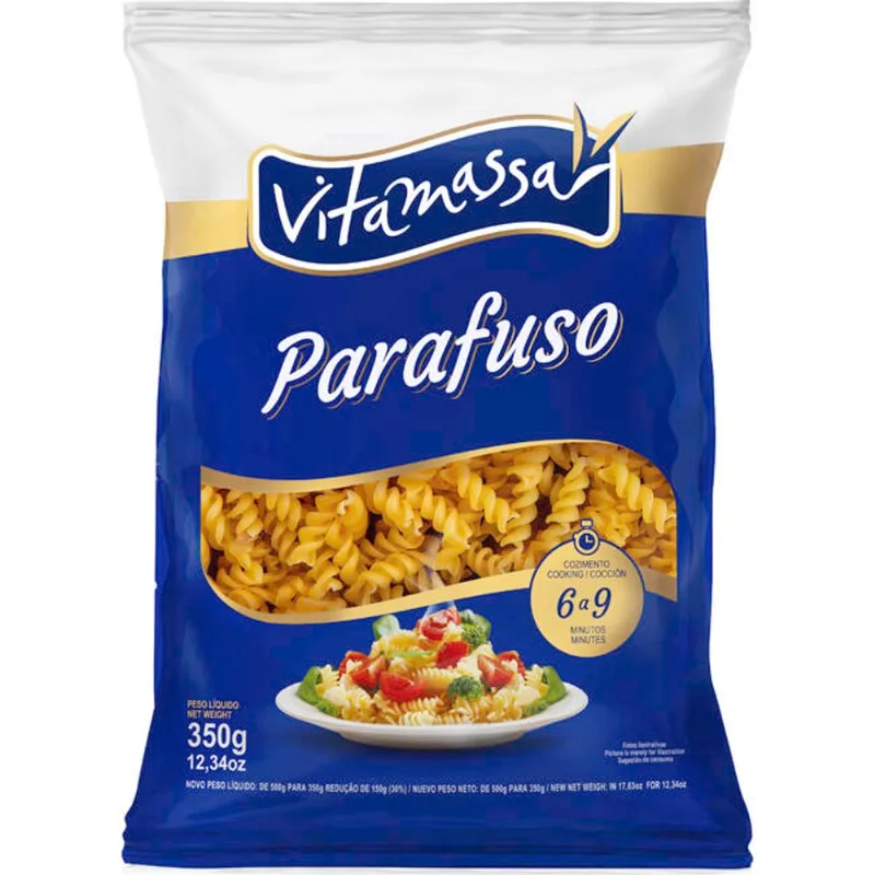Macarrão Comum Vitamassa Parafuso 350g