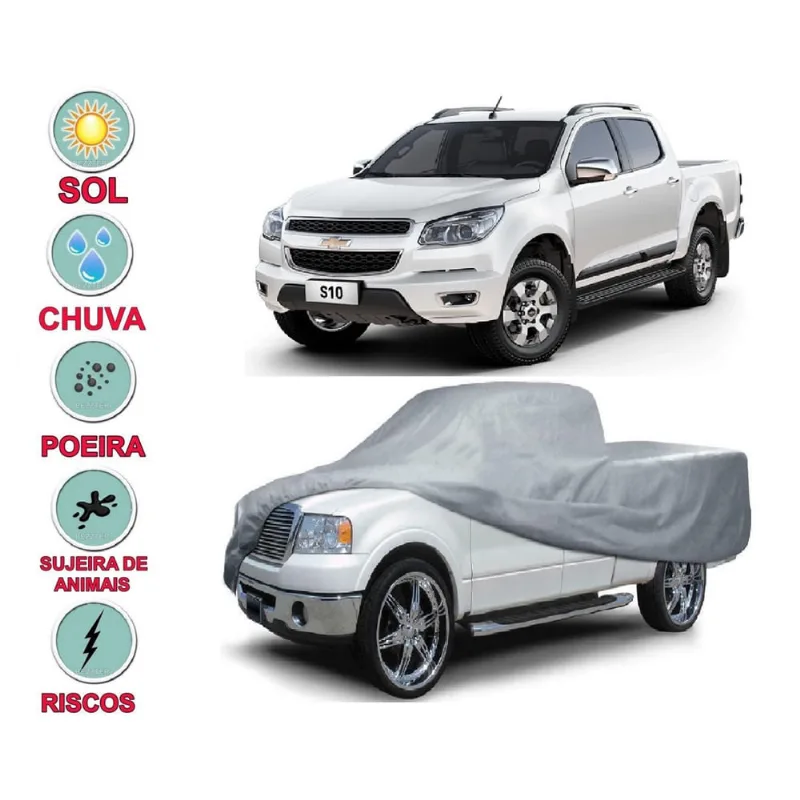 Capa Cobrir Carro S-10 Impermeável Proteção Bezzter