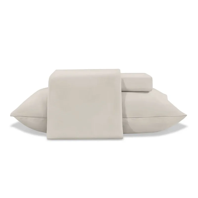 Jogo de Cama Casal Jolitex 3 Peças Toque de Seda Liso Fendi