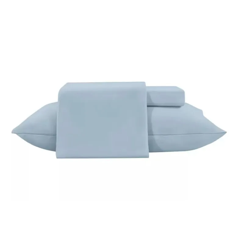 Jogo Cama Queen 4 Pç Poliéster Toque de Seda Azul Jolitex - Jolitex - Cama, Mesa E Banho