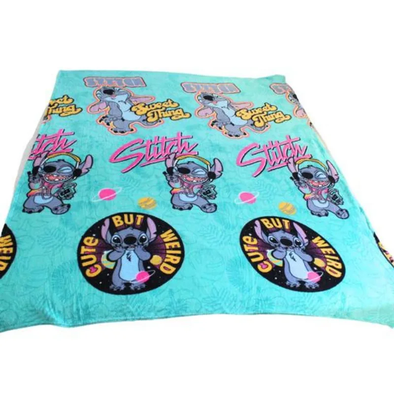 Manta Stitch Jolitex De Solteiro Estampada 1,50m X 2,00m.