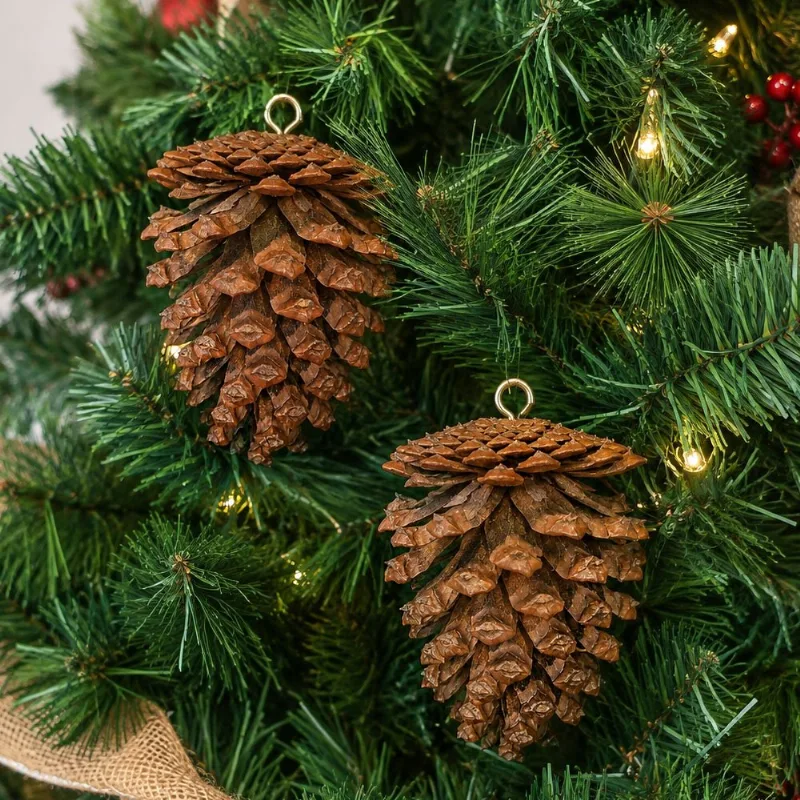 Pendente Pinhas Naturais Decoração Enfeite Natal Kit 30pçs