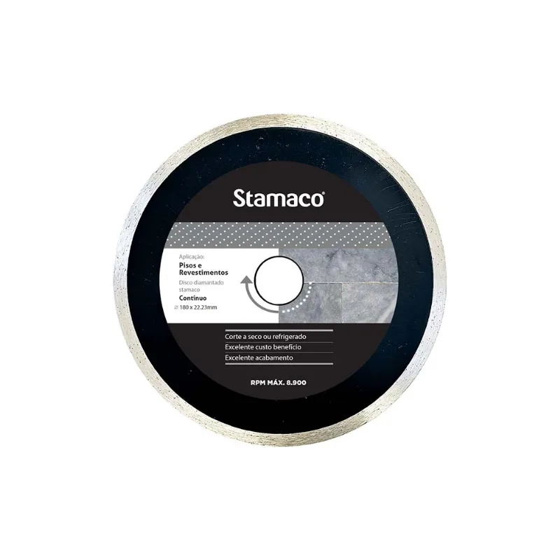 Disco Diamantado Contínuo 7" 180x25,40mm 4455 Stamaco - STAMACO