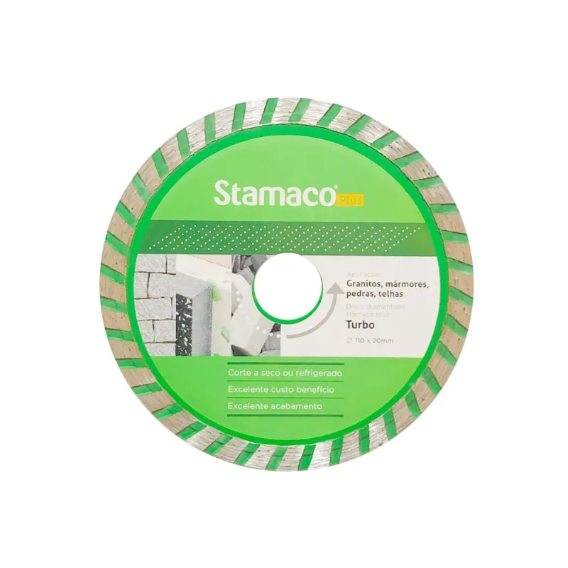 Disco Diamantado Turbo Stamaco Disco Diamantado Turbo 4.3/8" 110x20mm 4516 Stamaco