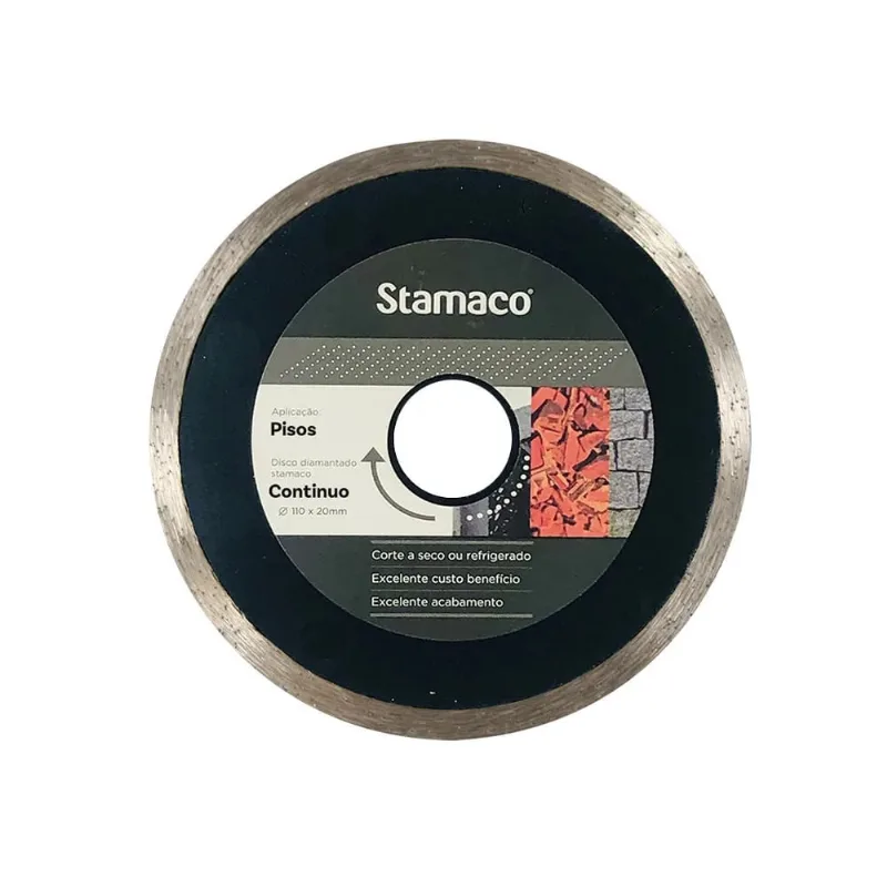 Disco Diamantado Contínuo Stamaco 11cm para Cerâmicas Moles e Esmaltadas Disco diamantado continuo 11cm Stamaco - STAMACO