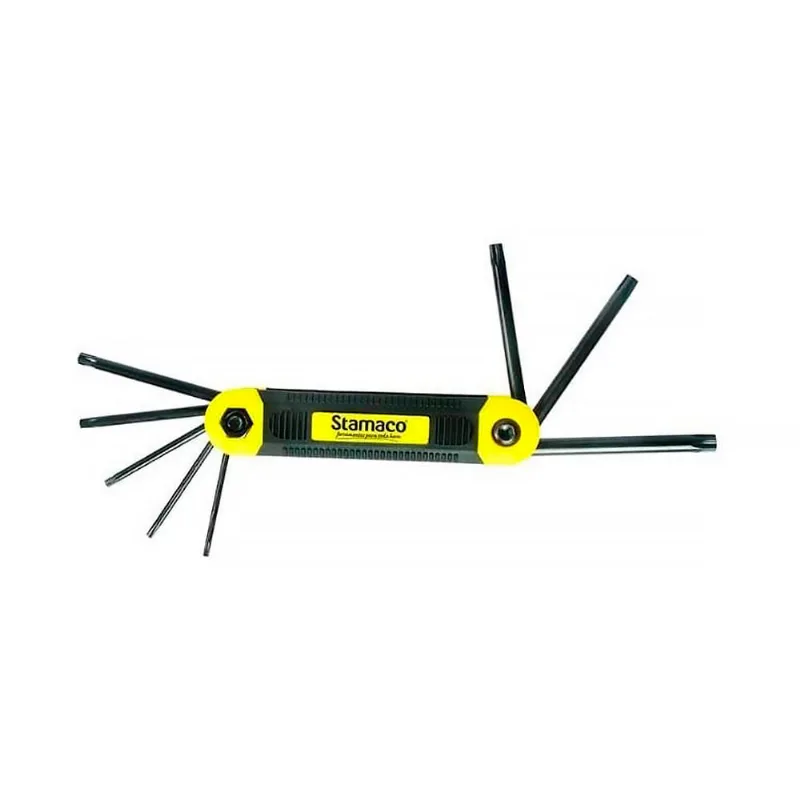 Jogo de Chaves Torx Stamaco ZHA42 T10 a T40 8 Peças