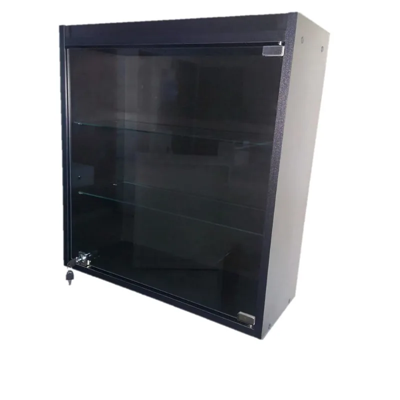 Vitrine Suspensa Expositor Fechadura Porta Vidro Temperado