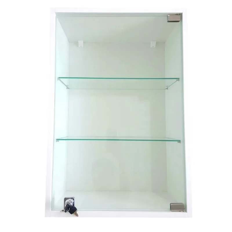 Vitrine Suspensa Expositor Fechadura Porta Vidro Temperado