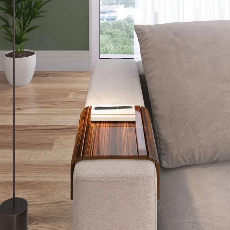 Esteira Flexível para Braço de Sofá Wood Amadeirado Isadora Design Amadeirado Rústico