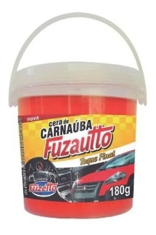 Cera De Carnaúba Fuzautto 180g - Kit 6 - Para-choques Auto