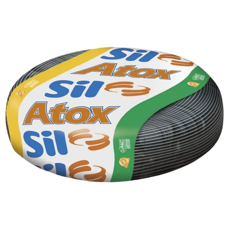 Cabo Flexível Atox 6mm² 750V 100 Metros Sil Cabo Flexível Atox 6mm² 750V Preto Sil 100 Metros