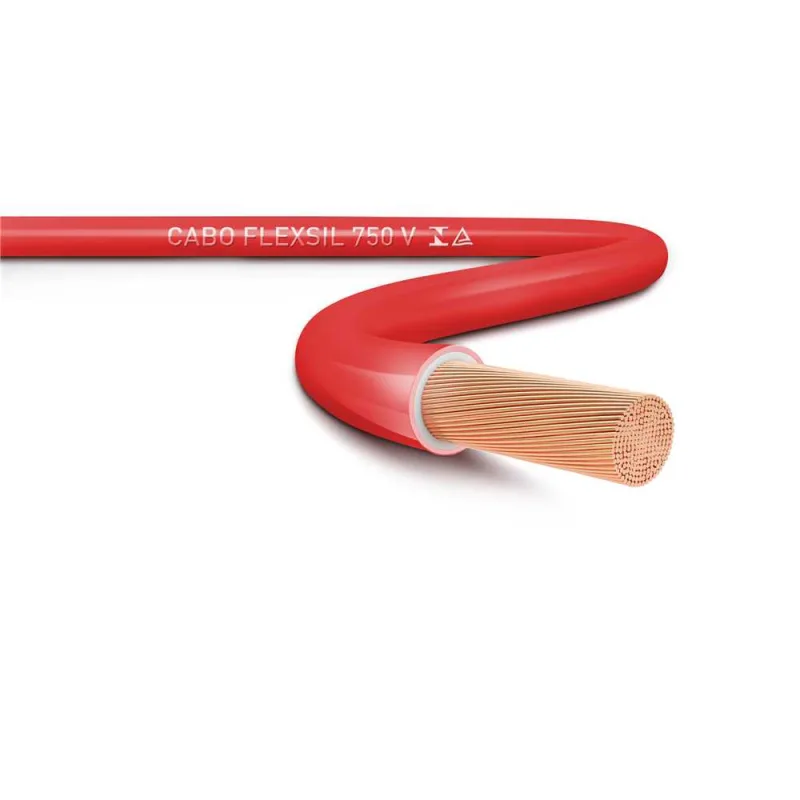 Cabo PVC Flexível 750 V 6,00 mm² Vermelho com 25 metros - SIL - SIL - Material Elétrico